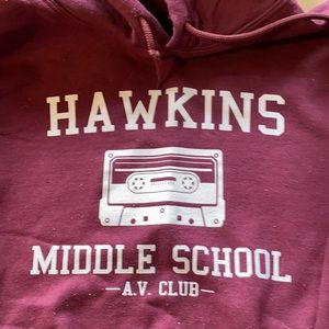 Maroon stranger things hoodie